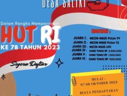 Desa Saliki Muara Badak Adakan Lomba Balap Ketinting