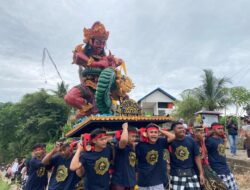 Meriah! Pawai Ogoh-Ogoh Malam Puncak Hari Raya Nyepi 2024 Ramaikan Desa Kerta Buana