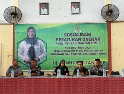 Anggota Komisi IV DPRD KALTIM Yenny Eviliana Gelar SosPerda No. 5 Tahun 2022 Di Paser